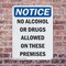 Signmission No Alcohol Or Drugs Allowed, 7 in W x Rectangle, Plastic OS-2PACK-NS-P-710-V-16001 - alternate 5